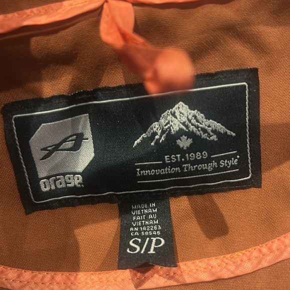 Orage Burnt Orange Rust Lightweight Utility Jacket with Hood Size S - Picture 11 of 16